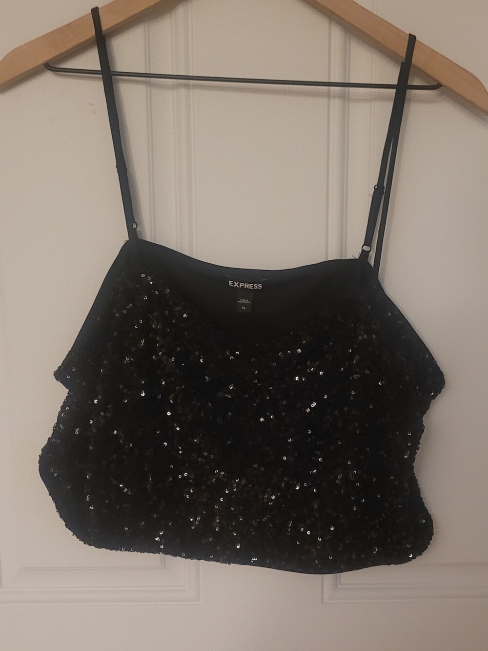 Express Sequin Cropped Tank Size XL